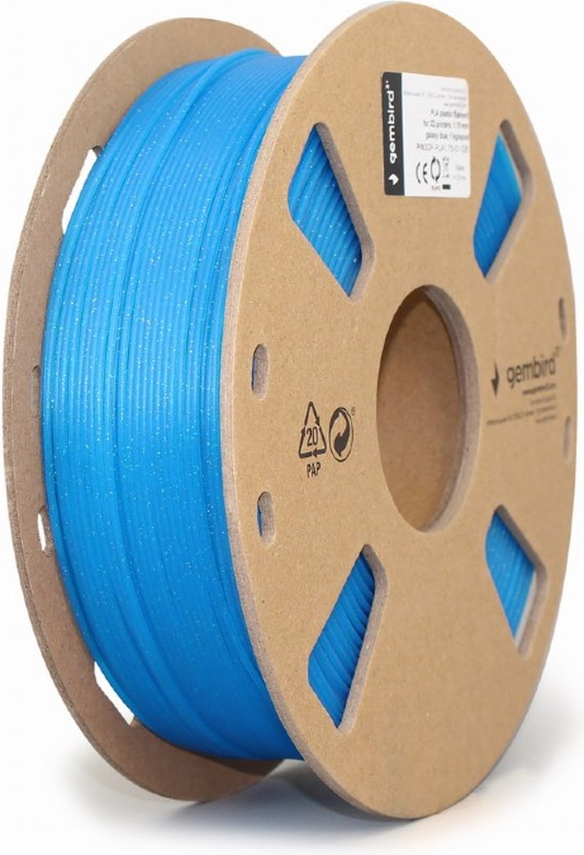 Filamentcassette PLA galaxy blauw 1.75mm 1kg schmale Spule