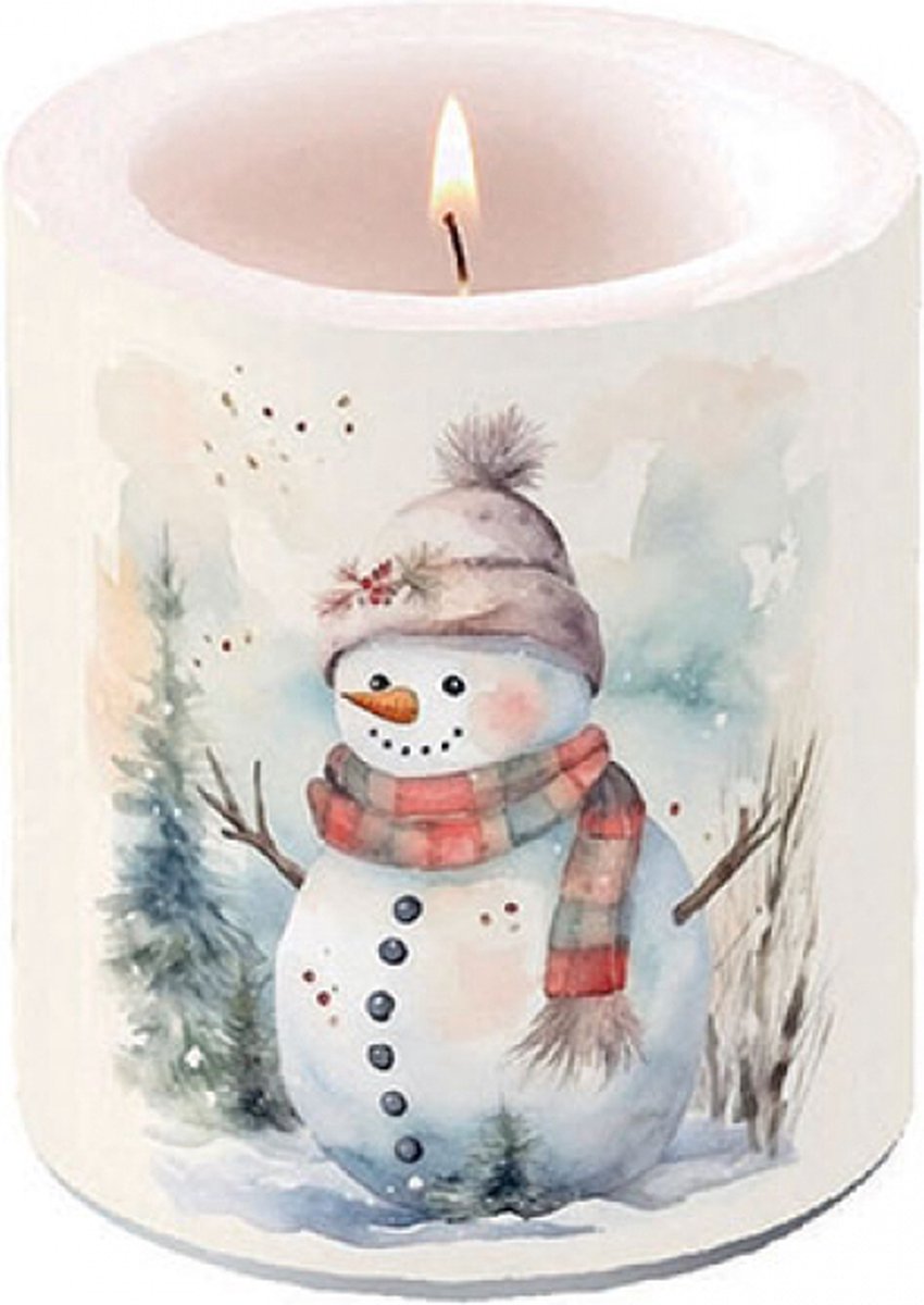 Ambiente - Kaars - Snowman in Nature - 45 branduren