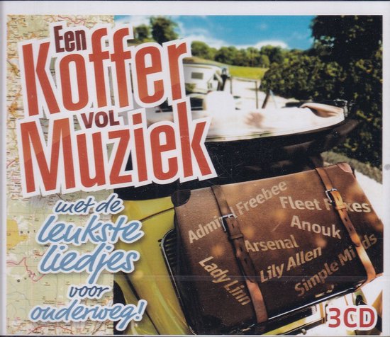 Een Koffer Vol Muziek met de leukste liedjes voor ouderweg! op de voorkant van de hoes.