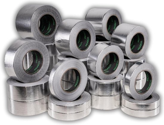 Hittebestendig aluminium plakband 25 mm 50 mm 75 mm 100 mm - 50 m