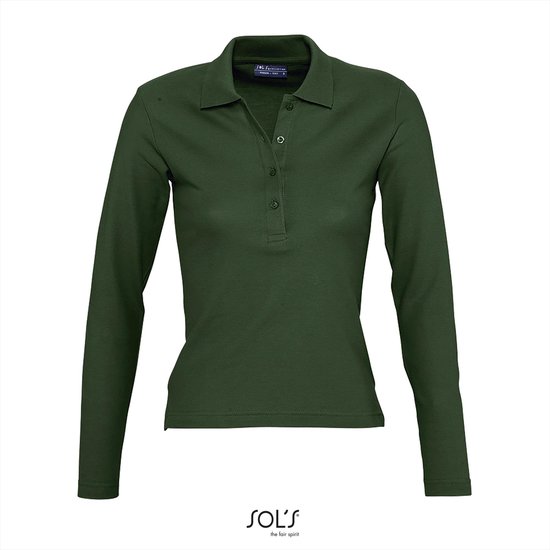 SOL'S Women´s Long Sleeve Polo Podium L535 - Golf Green - L