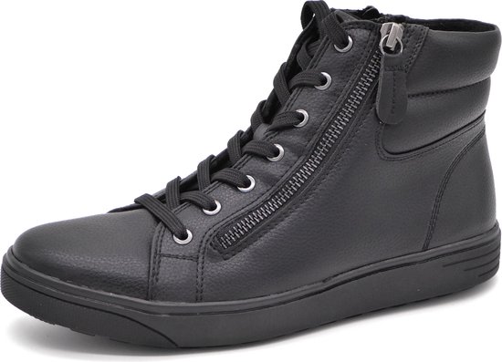 Jana Dames Veterboot 25269 001 Zwart Wijdte H Maat 37 bol