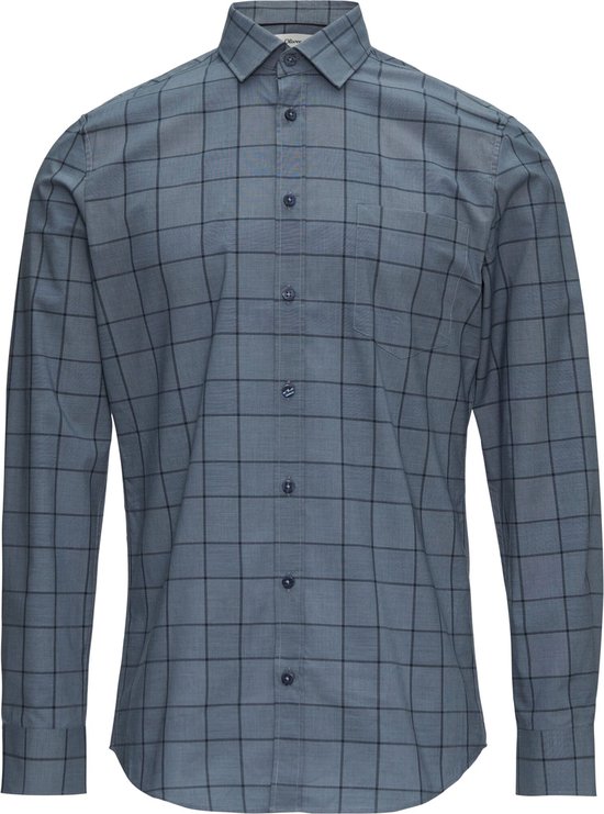 S.Oliver BLACK LABEL Herren Hemd Slim Fit | Kurze Ärmel | Allover Print | Rückenlänge Ca. 71 Cm (Gr. L)