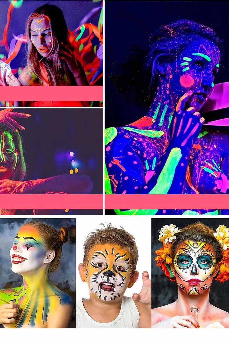 Schminkset Kinderen -42 kleuren & 2 penselen - veiligheidscertificering- Make up Kinderen - Grime Schmink palet - Kinderschmink Grimeren — afbeelding 4