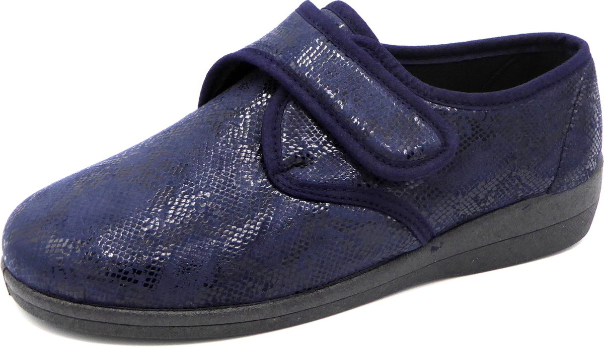 Neles Dames Pantoffel Stretch - 61802 Marineblauw - Maat 38