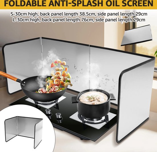 Warmte-isolatie en oliebestendige plaat, keuken opvouwbare kookolie spatscherm, anti-spetterfornuis Shield Guard, fornuis Shield Guard (C