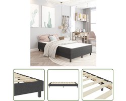 vidaXL Slaapcomfort - Boxspringframe - Boxspringframe stof grijs 120x200 cm - Boxspring - Bedframe - Mdf