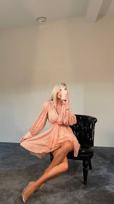 Chiffon Jurk/Roos/SIRMAZA