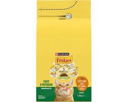 3x Friskies droogvoer voor katten -kalkoen, Kip & Groenten - kattenvoer voor binnenhuiskatten- 1.5kg