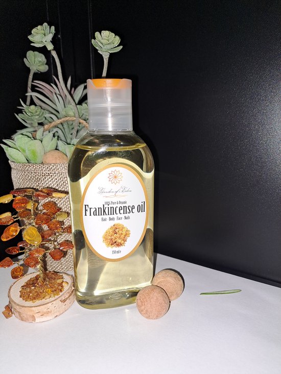 Foto: Garden of eden pure organic frankincense olie op basis van koudgeperste druivenpitolie 150 voor huid en haar wierook olie wierookolie druivenpit olie body olie massage olie