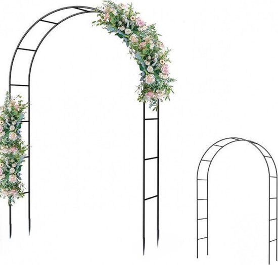 Ceruzo Arche à Rosiers 140 x 240 cm - Aide à Grimper en métal pour Rosiers et Plantes grimpantes - Cadre revêtu par pulvérisation