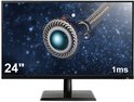 24-inch monitor met een futuristisch ruimte-thema op het scherm.
