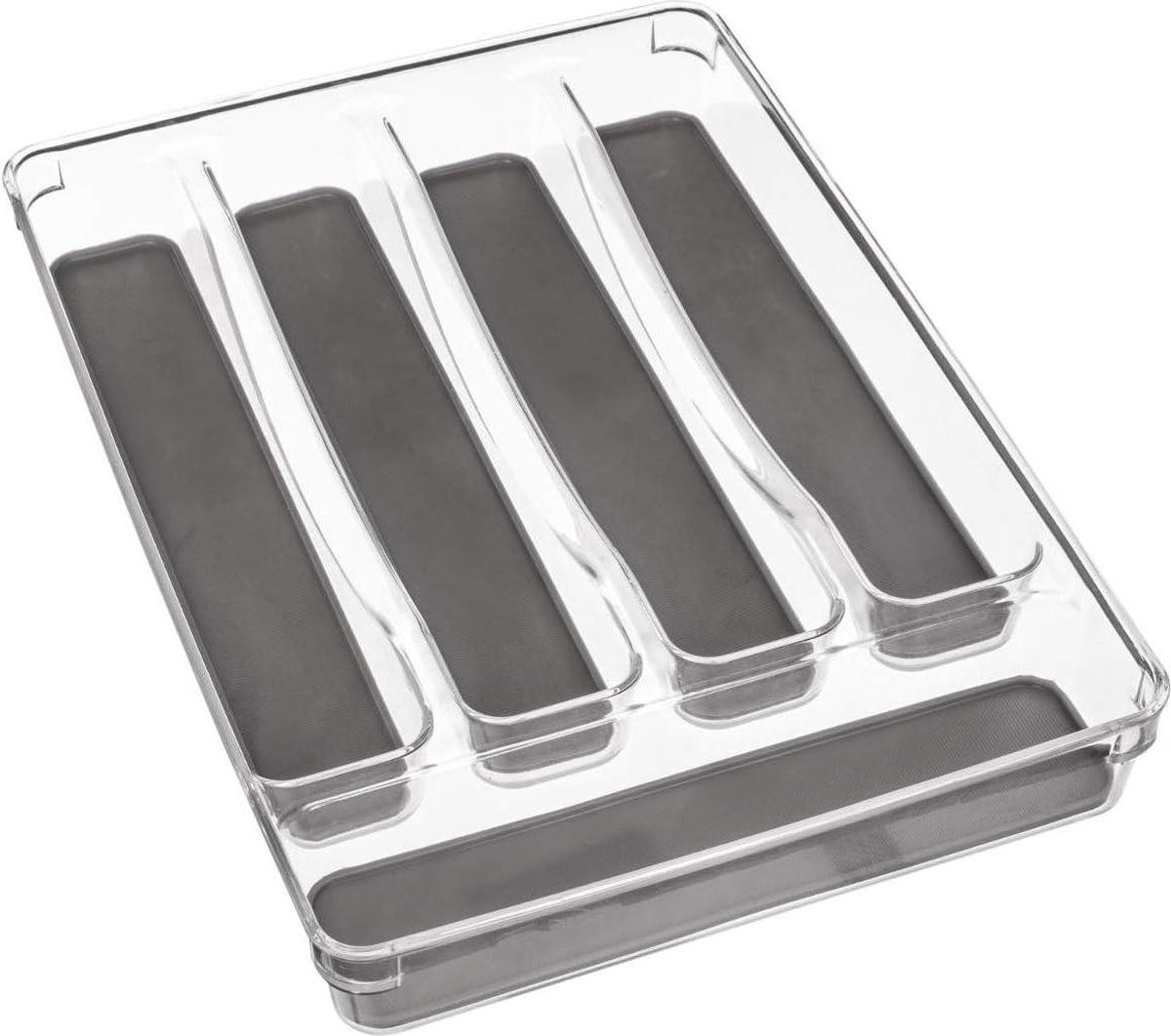 Bestekbak 5 vakken Organizer voor keukenlade Duurzaam en milieuvriendelijk Groot formaat (32 x 23 x 5 cm)