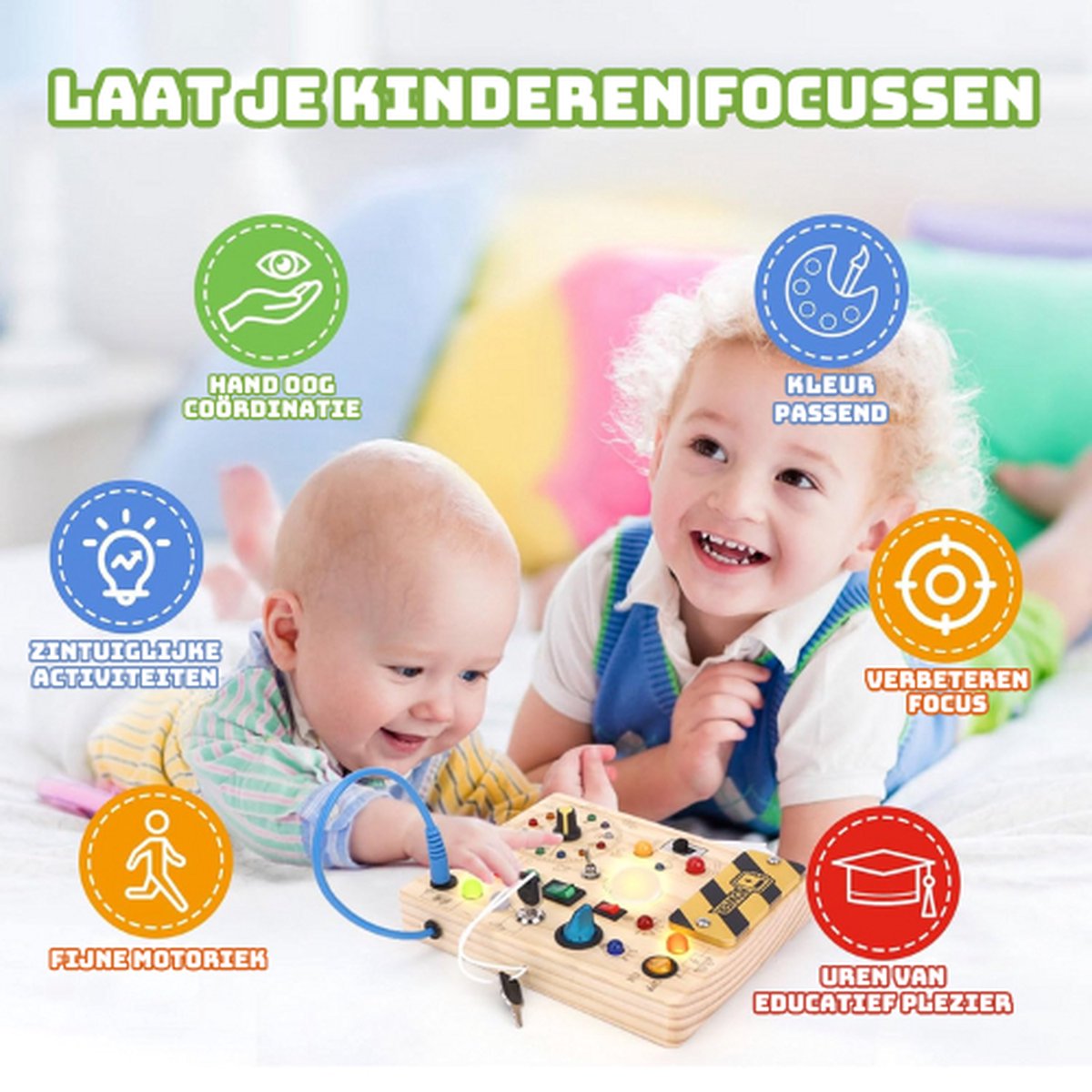 Planche d'activité Montessori │Busy board │ Lignea Kids