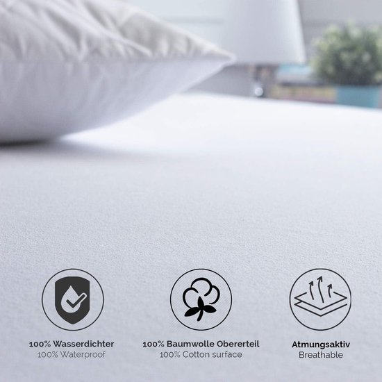 Bedecor -Tencel Waterdichte Matrasbeschermer 135x200cm - ademend en