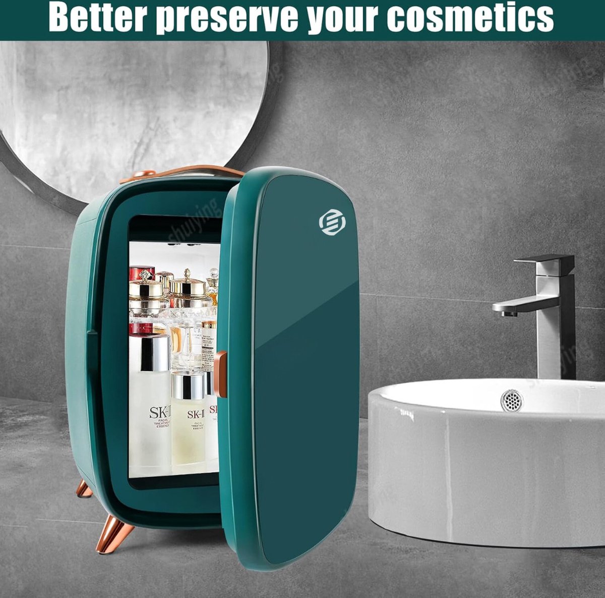 Equivera Mini Fridge - Fridge - Mini Fridge for Drinks - Mini Fridge Eten En Drinken - Mini Koelkast - Mini Koelkasten - Minikoelkast - Koelkastje -