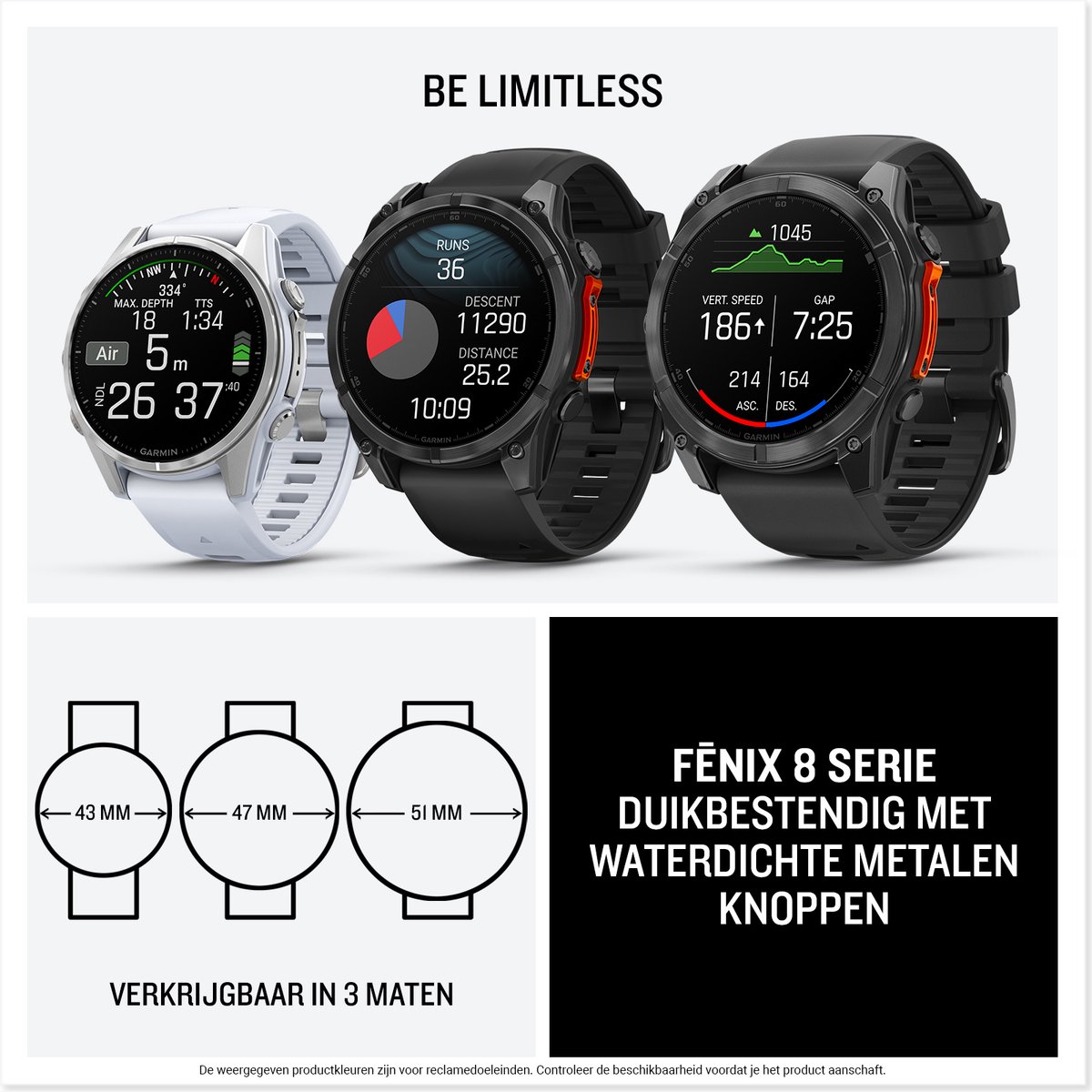 Afbeelding 2 van Garmin fenix 8 - 47mm - Multisport Smartwatch - AMOLED-Scherm - Donkergrijs/zwart