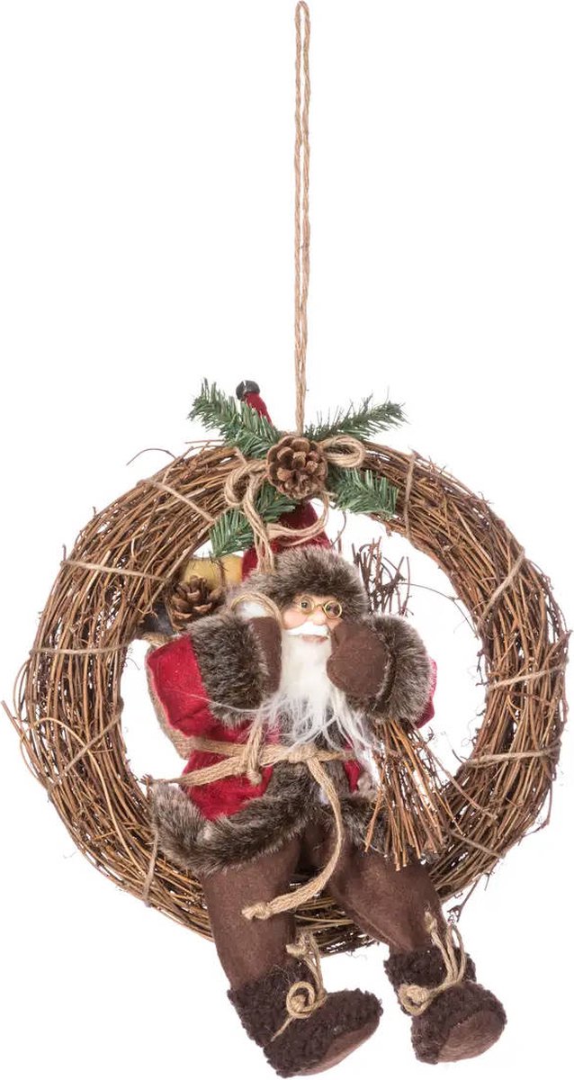 Kerstkrans met Kerstman, Ø 30 cm