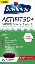 Bol.com Davitamon Actifit 50+ Omega3 visolie - Multivitamine voor 50 plussers - 90 capsules - Voedingssupplement aanbieding