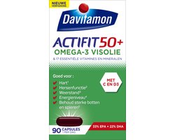 Davitamon Davitamon Actifit 50+ Omega3 visolie - Multivitamine voor 50 plussers - 90 capsules - Voedingssupplement - 90 stuks
