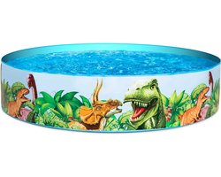 Bestway Zelfopzettende Zwembad 183x38 cm - Ideaal voor Kinderen - Veelkleurig en Duurzaam