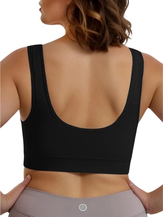 BH Nivard sans armatures - sans Bracelets - Push -up - Comfort - Mixte - Confortable - Zwart - Taille XL