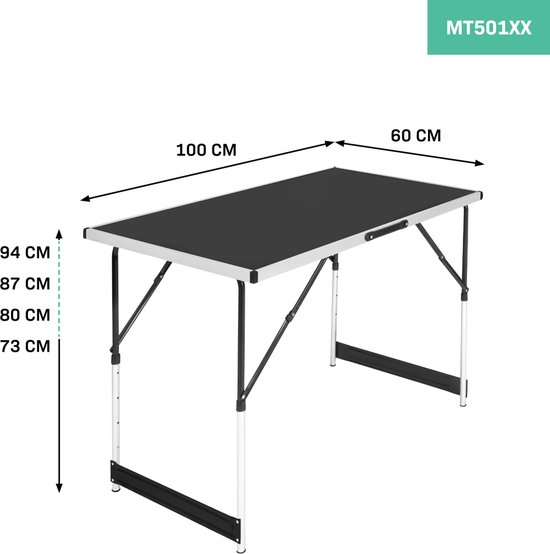 VONROC Multifunctionele tafel - 100 x 60 cm van Merkloos — afbeelding 2