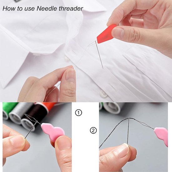 Houten Naaimand Draagbare - Naaidoos met complete Naai benodigdheden - voor Reizen Thuis Noodgebruik - Universele Hand Thuis Naai Reparatie Gereedschap Set - voor Volwassen Kind Beginner Naaiset#4 kamperen voor beginners van Houten — afbeelding 4