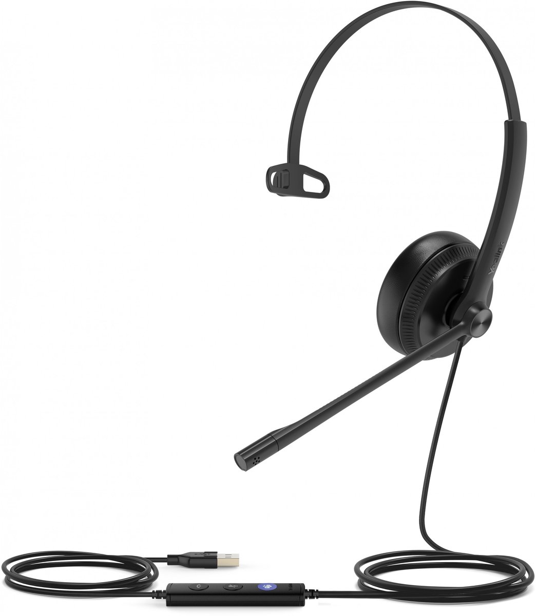 Headphones with Microphone Yealink YEA_UH34-MONO-T Black