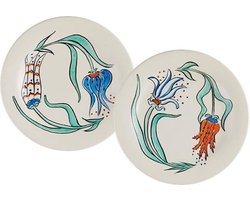 Gien - Gebaksbord assortiment La Favorite 16,5cm (set van 4) - Kleine borden