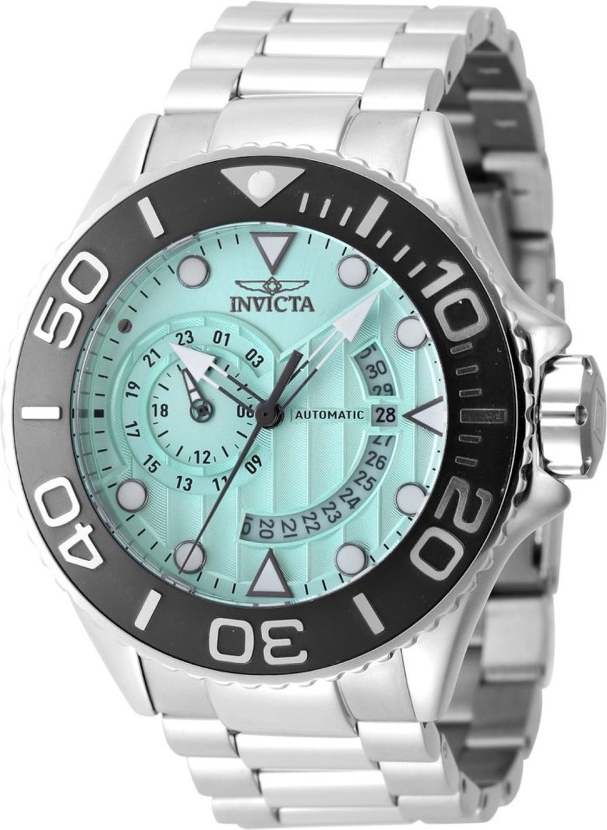 Invicta Grand Diver 47541 Heren Horloge - Waterdicht - Analoog - Automatisch Uurwerk - Roestvrij Staal met blauwe Wijzerplaat - 52mm