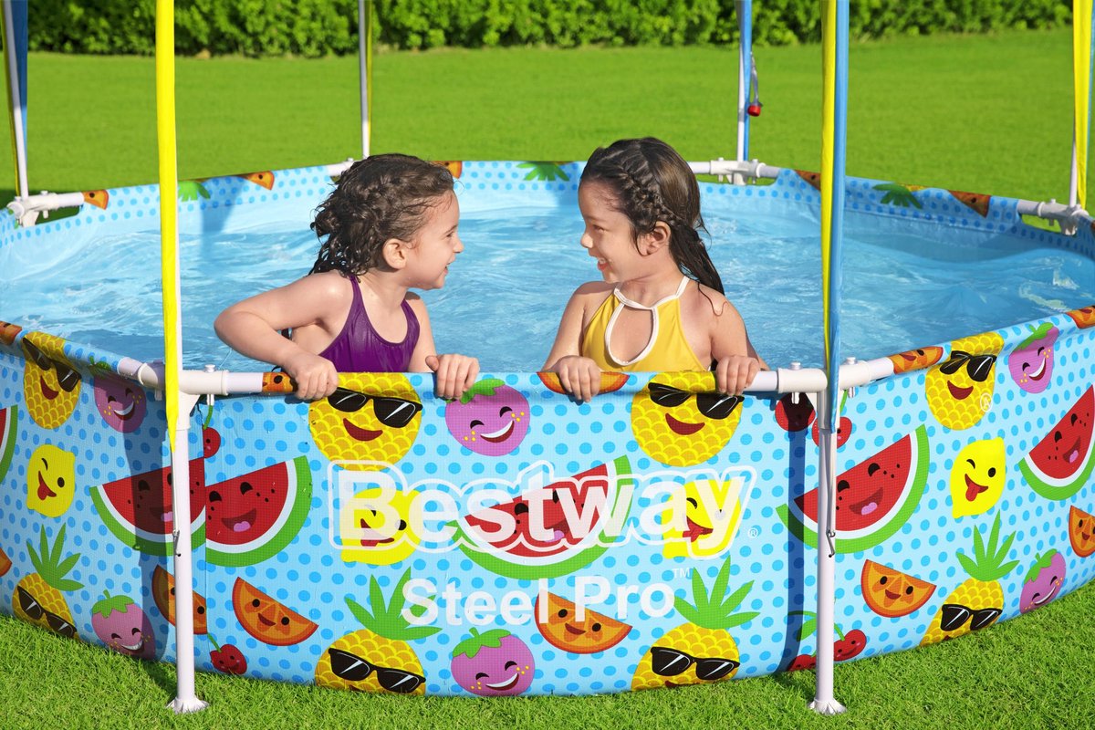 Bestway My First Frame Pool - Zwembad met zonnescherm - Kinder Zwembad - 244cm - Rond zwembad — afbeelding 2
