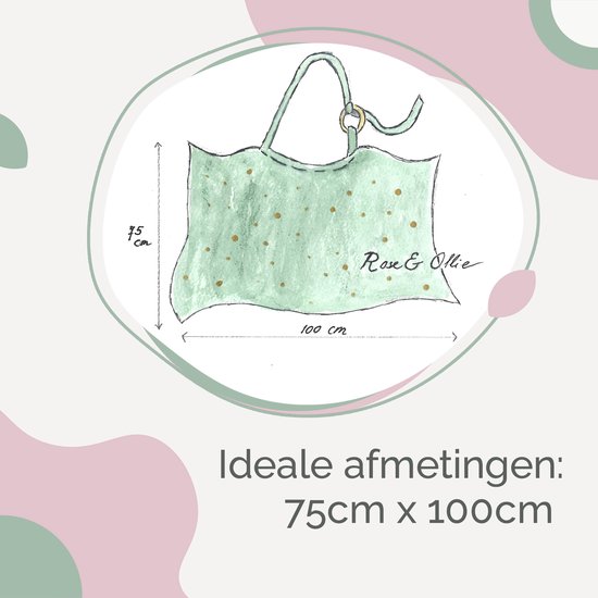 Rose & Ollie borstvoedingsdoek - Zeegroen Sparkle - OEKO-Tex - nursing cover van Rose & Ollie — afbeelding 5
