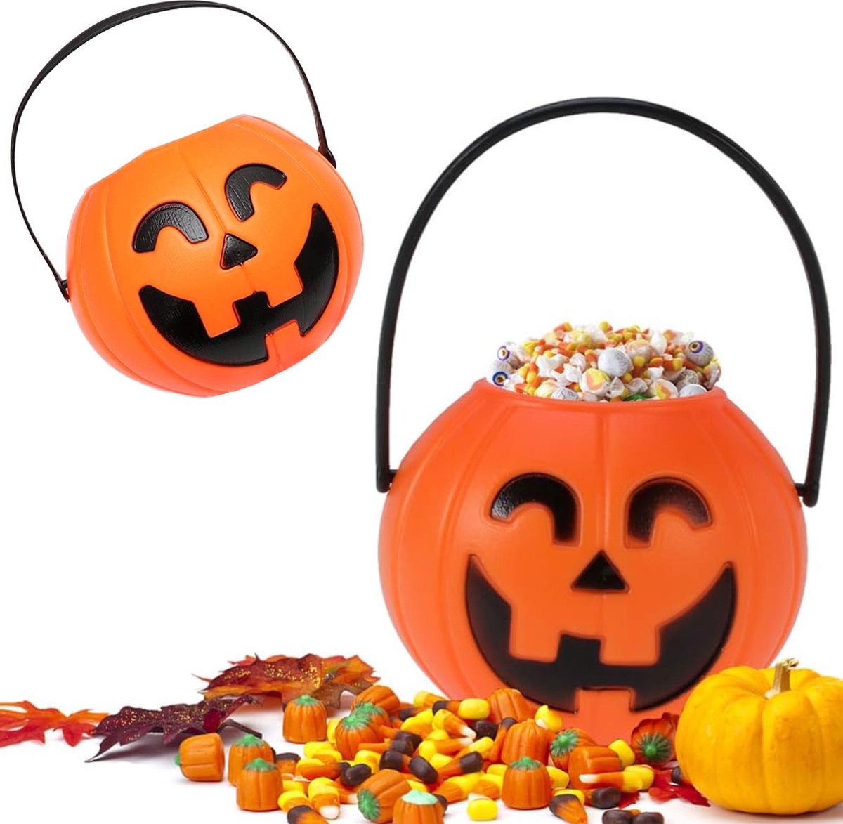 Pompoen emmer - Halloween - Voor snoep - Groot