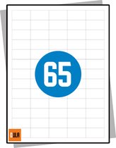 DULA Etiketten - Stickervellen A4 - 65 stickers per vel - 38,1 x 21,2 mm - 100 vel
