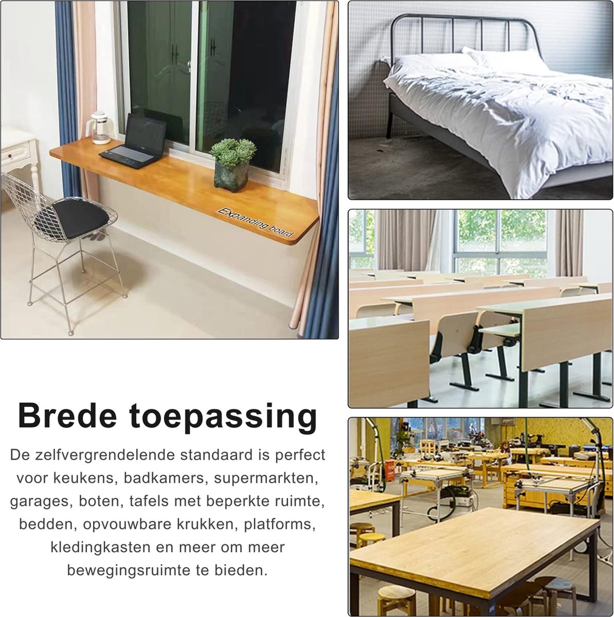 Opklapbare tafelpoten 4 STUKS Opklapbare haarspeldtafelpoten 12,6 INCH