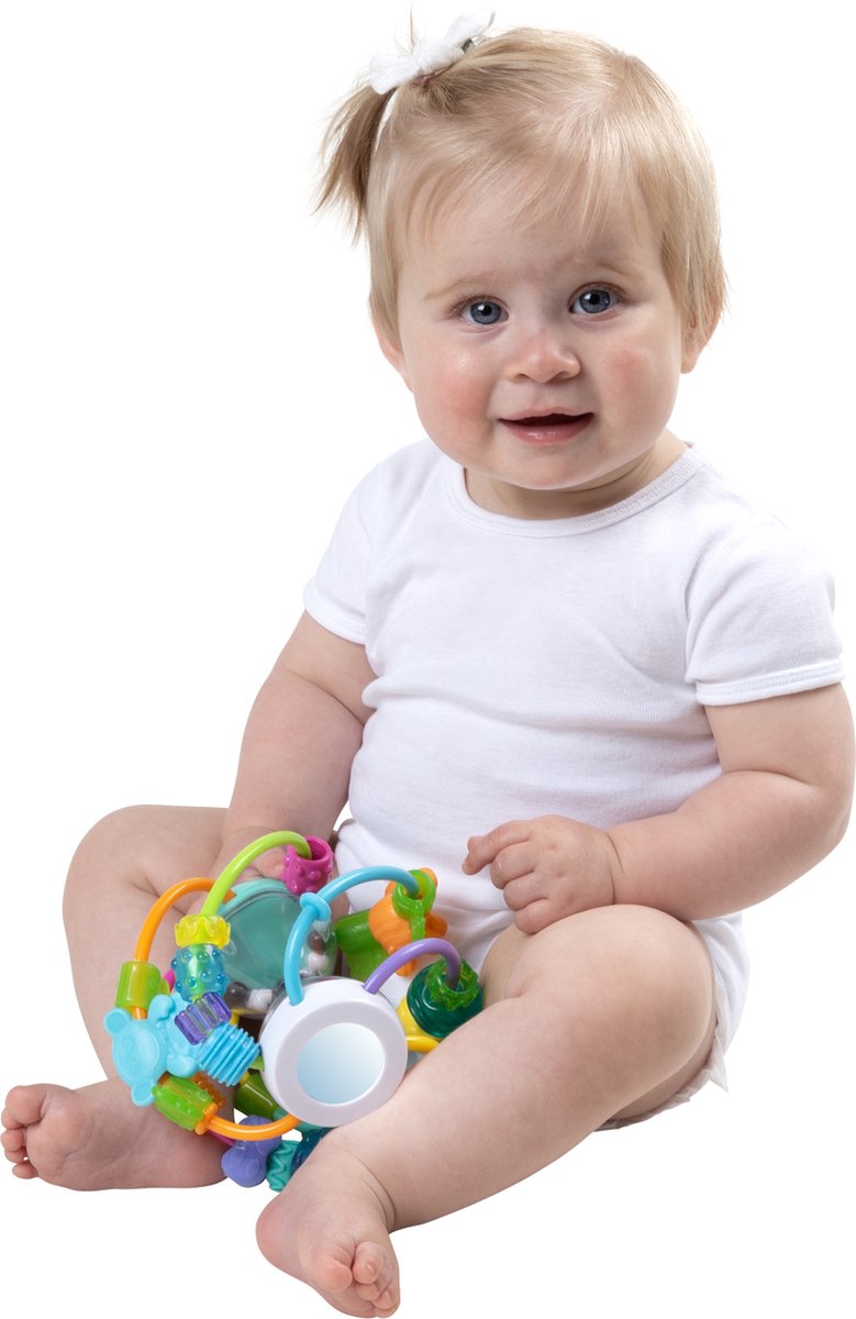 Playgro- Spelen en leren bal - Baby bal - Baby Speelgoed - Educatief baby speelgoed - Speelgoed Baby - Activity centre - Rammelaar - Activiteiten speelgoed - Cadeau - stimuleert ontwikkeling — afbeelding 7