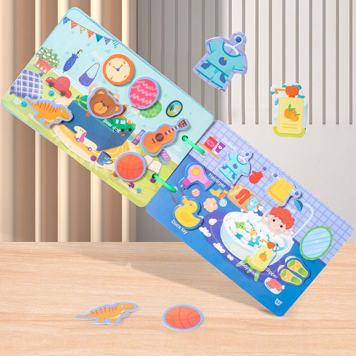 Montessori speel boek - wasbaar - educatief (autisme) leerboek speelgoed - jongens en meisjes - 3 jaar en ouder