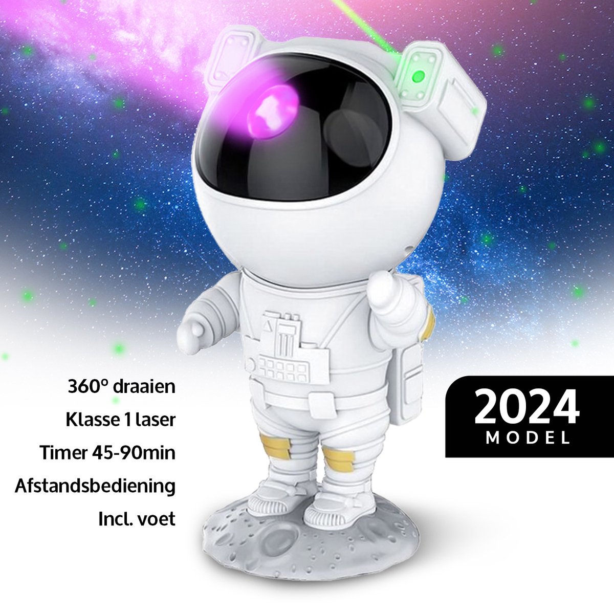 ALED LIGHT Sterrenhemel nachtlampje projector LED met Bluetooth Speaker, Astronaut Galaxy