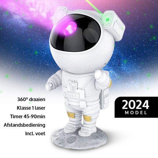 Astronaut Projector Sterren | Nachtlamp | Galaxy Projector | Sterren Projector | Astronaut lamp voor Slaapkamer | Projectielamp