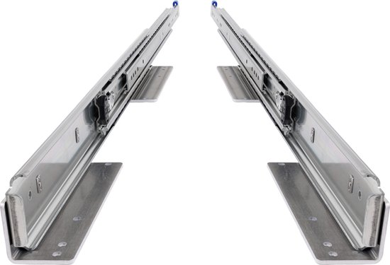 BRASOM Ladegeleider met Vloermontage en Ladebeugels - Ladegeleider 1300mm, 250kg, 52 inch, Heavy Duty, Lock in/out Ladegeleidersysteem, Kogelgelagerd, Links en Rechts