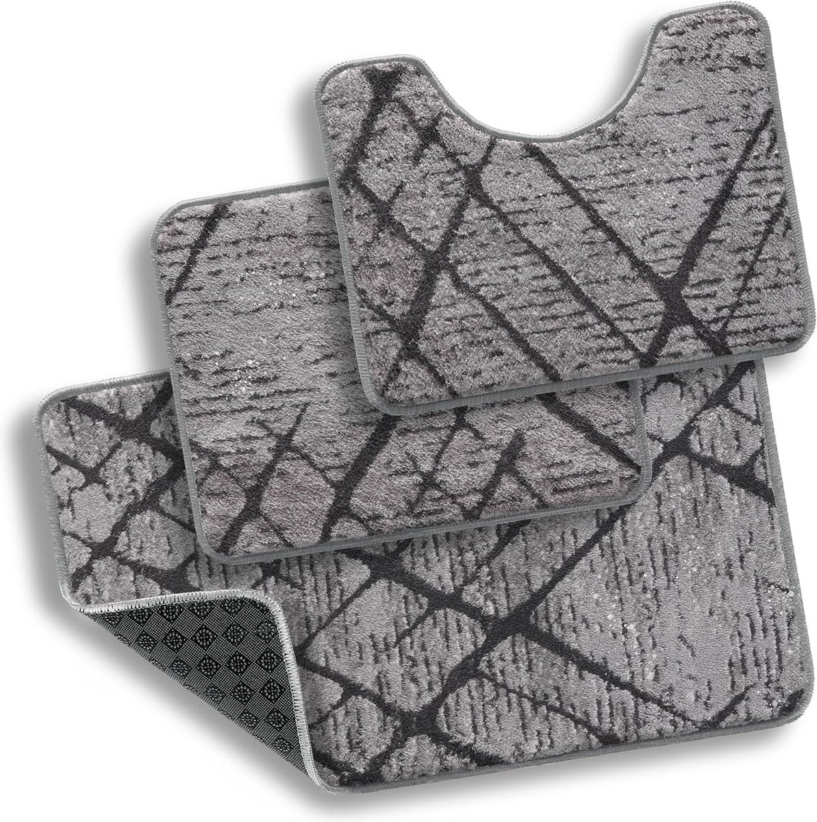 Badmatset, antislip, wasbaar, badmat voor de badkamer, badmatten en badmatten, sneldrogend