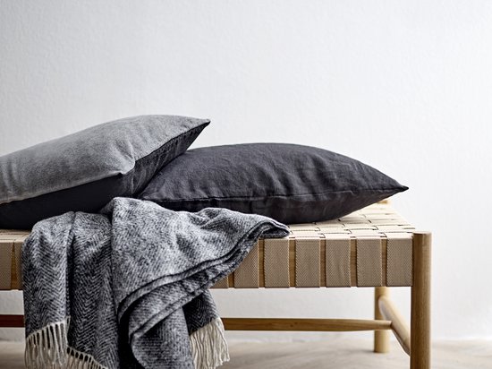 Södahl Washed Chenille Kussen 40 x 60 cm Black
