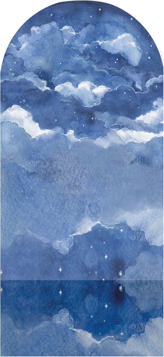 In de Wolken behangboog 190 x 95 cm | Voor Baby- & Kinderkamer | Geproduceerd in NL | Eigen Ontwerp | Hartendief Design