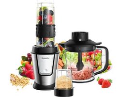 MensStore 3-In-1 Multifunctionele Keukenmachine - Foodprocessor - Draagbare Juicer - Blender - Smoothie Mixer - 700W