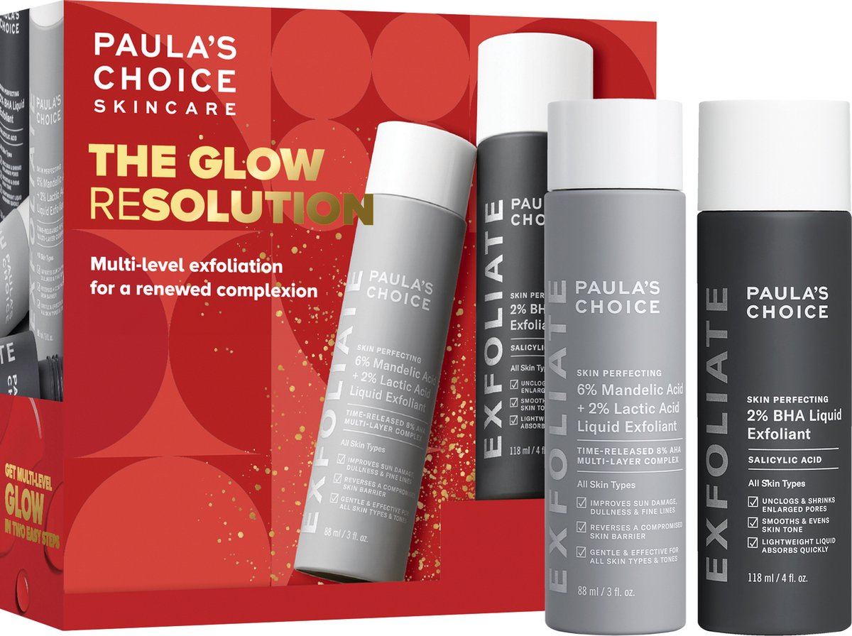 Goedkoopste Paula's Choice The Glow Resolution Cadeauset - Onthul een Gladde, Egale & Stralende huid met dit Ultieme Powerduo - Alle Huidtypen