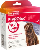 Beaphar Fiprotec Dog 3+1 pip - Anti vlooien en tekenmiddel - 40-60kg