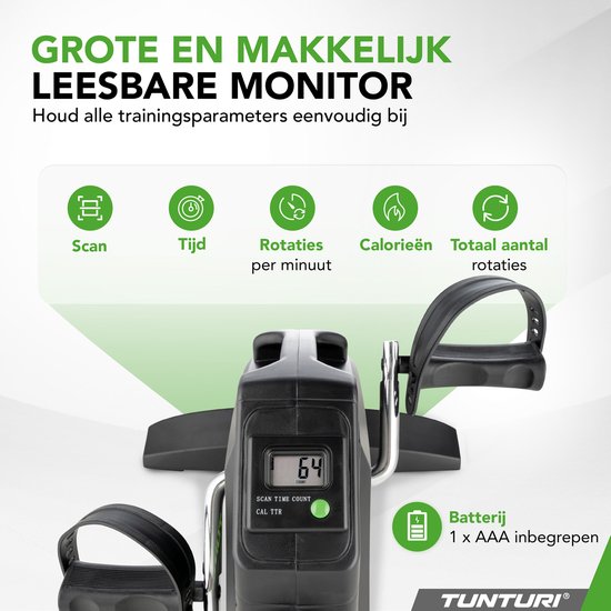 Tunturi Cardio Fit M30 Stoelfiets - Hometrainer - Met LCD monitor - Fietstrainer met instelbare weerstand - Bureaufiets