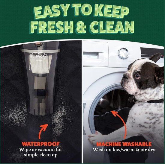 Autostoelhoezen voor honden - waterdichte hoezen met gratis veiligheidsgordel - reisaccessoires voor het volledige overtrek of kleine hangmat met stabiele wanden van PiuPet — afbeelding 2