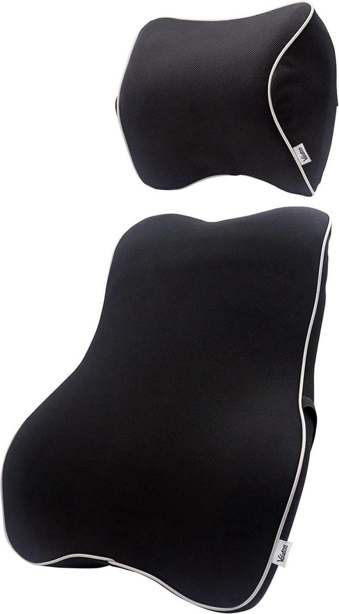 Goedkoopste Premium Memory Foam Rugsteunkussen - Ergonomisch Design - Kantoor en Thuisgebruik - Zwart